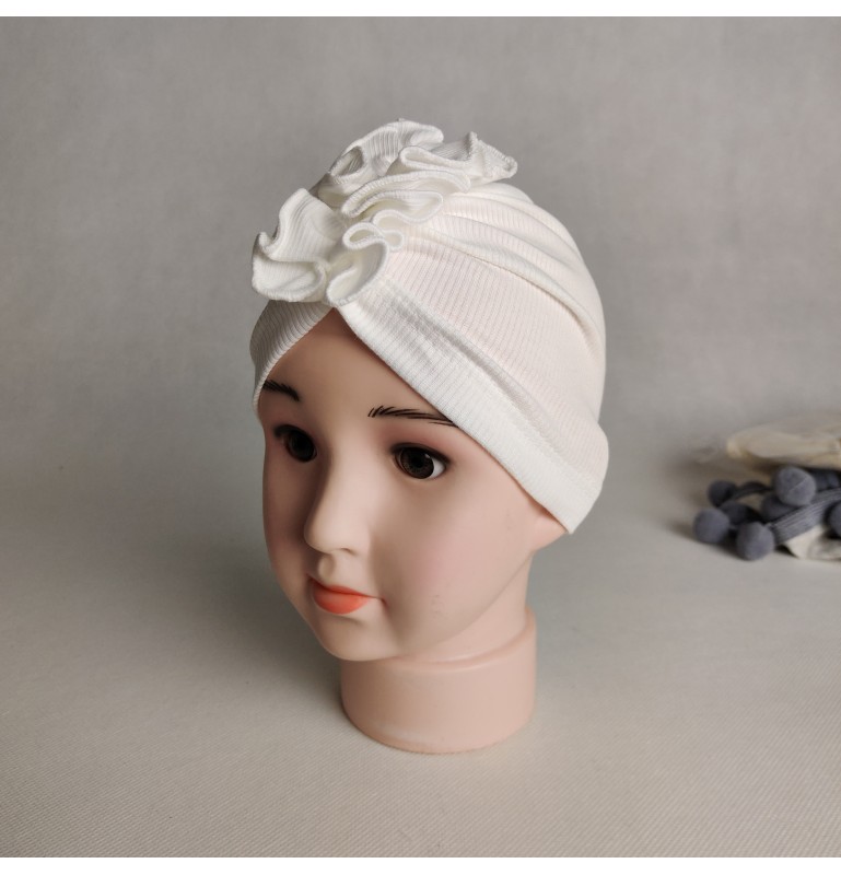 Czapka turban dziewczęca bawełniana wiosenna
