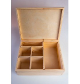 Drewniane pudełko na skarby 9x20x25