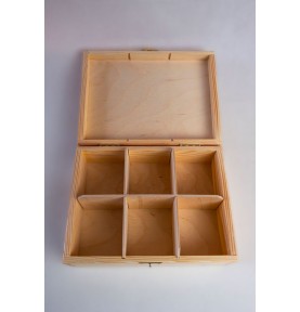 Drewniane pudełko na skarby 7x16x21