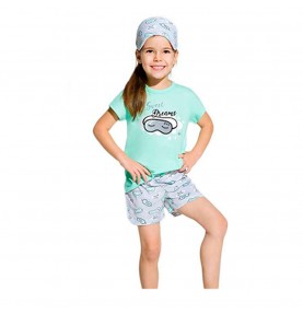 Piżama dziewczęca krótki rękaw modna piżama na lato na wiosnę piżama TARO Hania 2200
