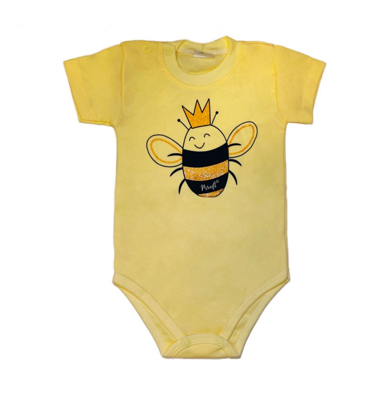 Body niemowlęce krótki rękaw MROFI pszczółka