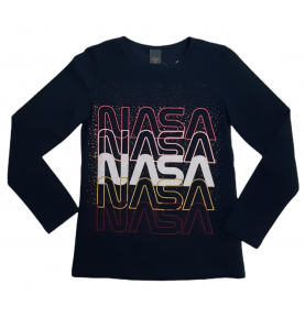 Bluzka z długim rękawem dziewczęca NASA