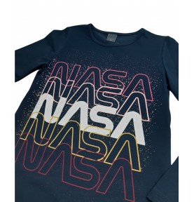Bluzka z długim rękawem dziewczęca NASA