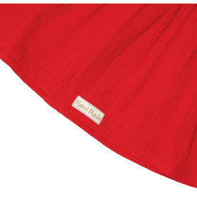 Sukienka dziewczęca muślinowa czerwona