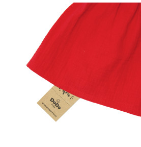 Sukienka dziewczęca muślinowa czerwona