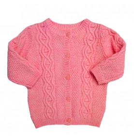 Sweterek różowy sweter rozpinany dziewczęcy 68 3-6 m-cy