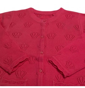Sweterek różowy sweter rozpinany dziewczęcy