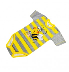 Komplet niemowlęcy Pszczoła body krótki rękaw spodnie
