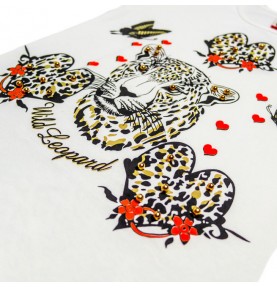 Bluzka T-shirt leopard koszulka