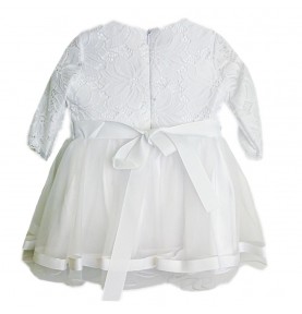 Sukienka dziewczęca do chrztu biała Lulu Design
