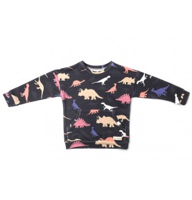 Bluza dziecięca dinozaury kolorowe z kieszenią
