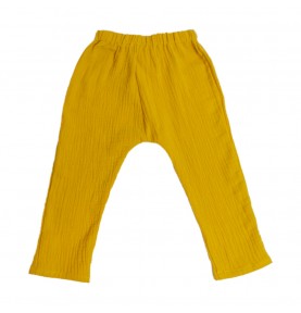 Spodnie z bawełny organicznej, spodnie muślinowe, spodnie chłopięce naturalne, antyalergiczne spodnie