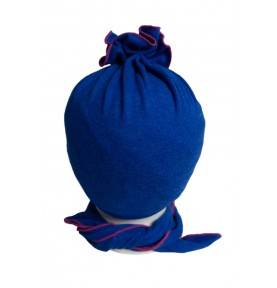 Komplet niebieski turban chusta 2-4 lata