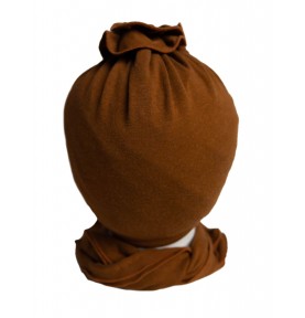 Komplet brązowy turban chusta 2-4 lata