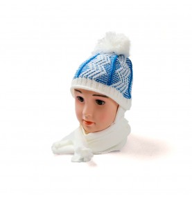 Komplet zimowy chłopięcy czapka szalik niemowlęcy